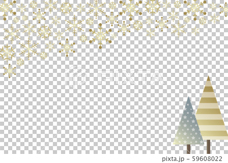 雪の結晶と樹木のクリスマスカード 雪の結晶と樹木のクリスマスカード 59608022