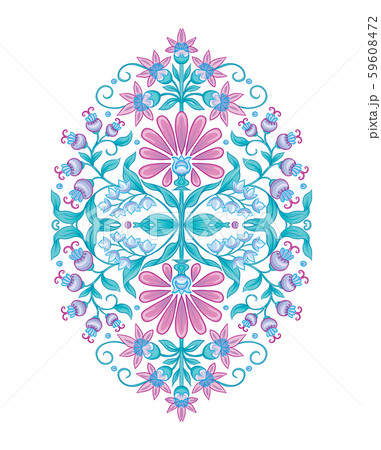 Tradition mughal motif, fantasy flowers 59608472