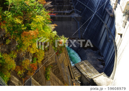秋の川俣ダムの風景 59608979