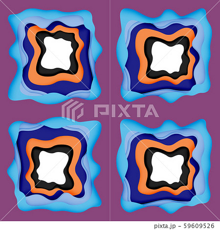 Abstract cut out abstract waves for web design. Color geometric pattern. Vector abstract geometric Abstract cut out abstract waves for web design. Color geometric pattern. Vector abstract geometric 59609526