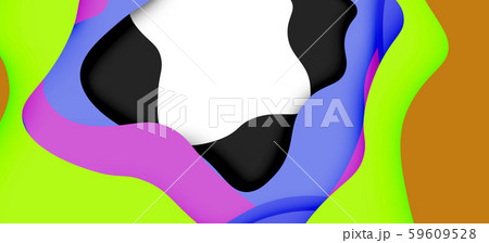 Abstract geometric pattern. 3d paper layers cut out colorful wave background. Origami cut out Abstract geometric pattern. 3d paper layers cut out colorful wave background. Origami cut out 59609528