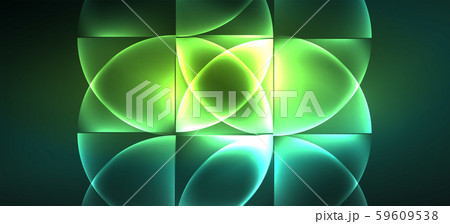 Techno glowing glass geometric shapes vector background, futuristic dark template with neon light Techno glowing glass geometric shapes vector background, futuristic dark template with neon light 59609538