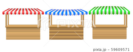 Street stall with awning 59609571