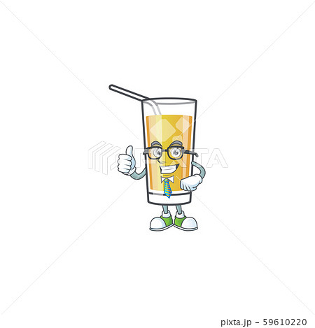 Cartoon apple cider with the character businessman 59610220