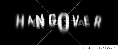 Word Hangover with selective focus on black background 59610777
