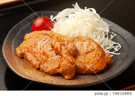 豚ロースの味噌漬け焼き 豚ロースの味噌漬け焼き 59610869