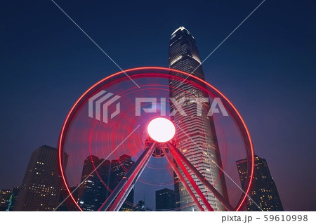 Observation Wheel against urban skyline Observation Wheel against urban skyline 59610998