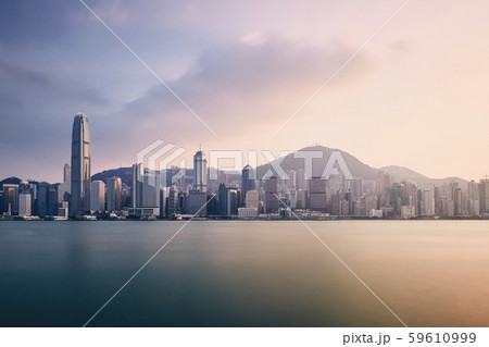 Urban skyline of Hong Kong at sunset Urban skyline of Hong Kong at sunset 59610999