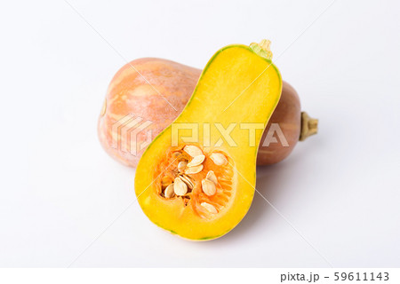 Butternut squash on white background Butternut squash on white background 59611143
