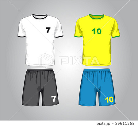 Set of different soccer uniform. Vector illustration. 59611568