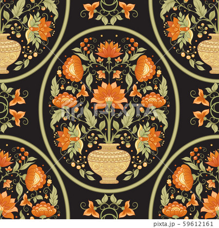 Tradition mughal motif, fantasy flowers 59612161