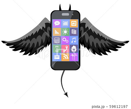 a phone devil icon. Vector 59612197