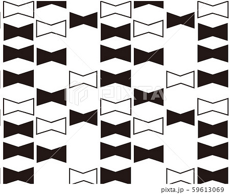 リボン 壁紙 パターン 蝶ネクタイ のイラスト素材