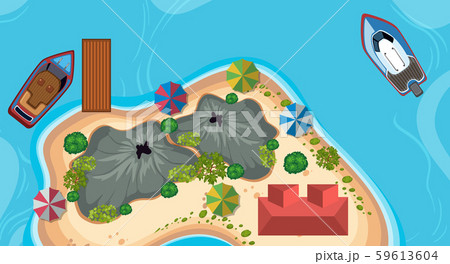 An Aerial View of Tropical Island An Aerial View of Tropical Island 59613604