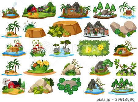 Set of different plants and landscapes 59613690