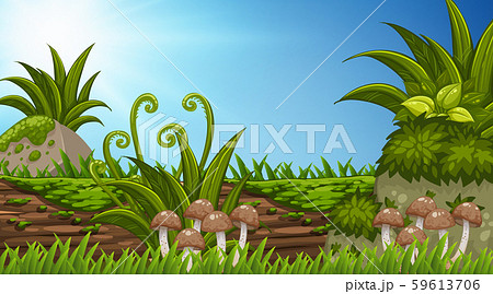 Landscape background design of wooden log with 59613706