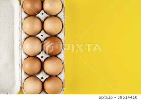 chicken eggs in a tray chicken eggs in a tray 59614410