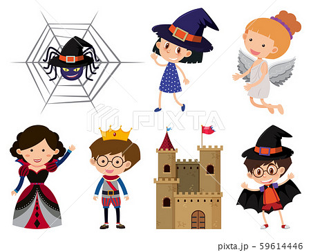 Set of isolated objects theme halloween 59614446