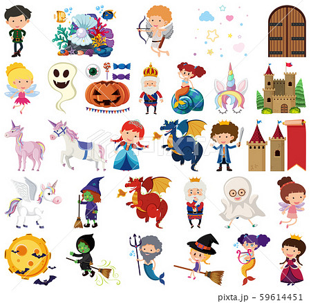 Set of isolated objects theme fairytale 59614451
