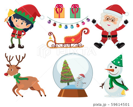 Christmas set with Santa and reindeer Christmas set with Santa and reindeer 59614501