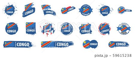 Democratic Republic of the Congo flag, vector illustration on a white background 59615238