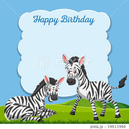 Zebra on happy birthday card Zebra on happy birthday card 59615966