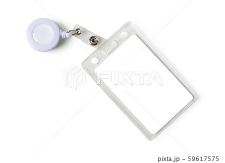 Identification blank plastic id, mockup name tag 59617575