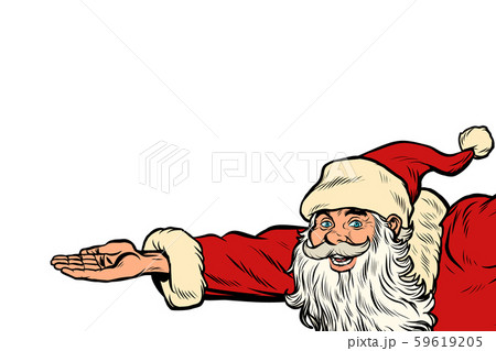 Santa Claus hand presents. Christmas and New year 59619205