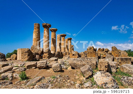 Valley of Temples in Agrigento Sicily in Italy. Valley of Temples in Agrigento Sicily in Italy. 59619715