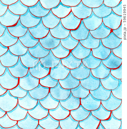 Fishscale pattern, decorative style, watercolor Fishscale pattern, decorative style, watercolor 59619945