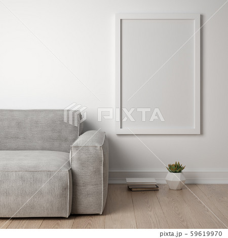 Interior of modern living room 3D rendering 59619970