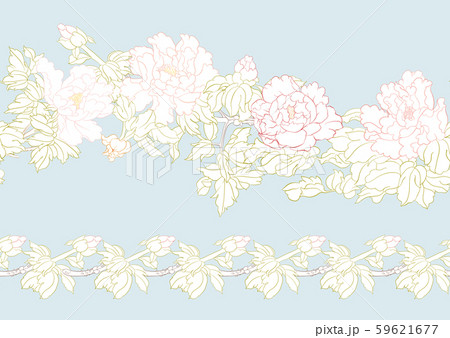 Peony tree branch with flowers in the style of Chinese painting Peony tree branch with flowers in the style of Chinese painting 59621677