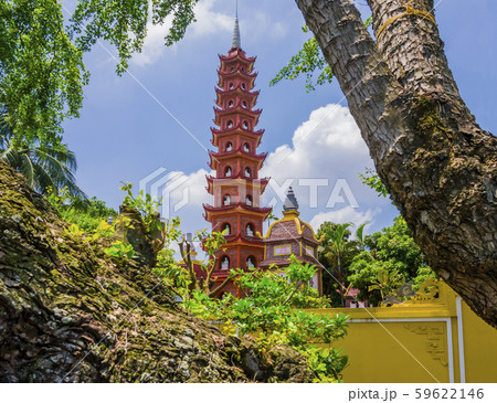 Detail of Tran Quoc Pagoda, the oldest temple in Hanoi, Vietnam 59622146