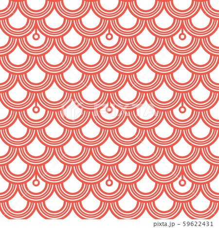 Variation of red fishscale pattern, decorative style Variation of red fishscale pattern, decorative style 59622431