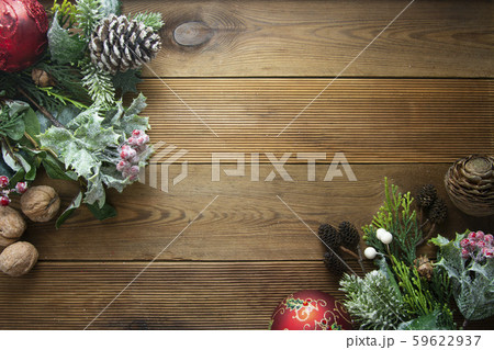 Christmas background, frme, border mock up. Pine 59622937