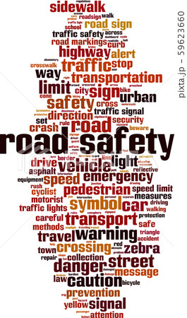 Road safety word cloud 59623660