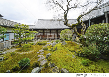 醍醐寺 三宝院 書院中庭の写真素材