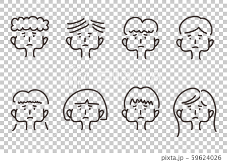 手描きの人物イラスト セット 手描きの人物イラスト セット 59624026