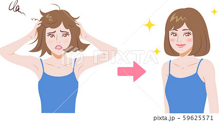 ボサ髪をスタイリング 59625571