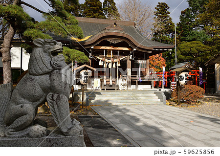 晩秋の北海道函館市湯の川で湯倉神社の境内の風景を撮影 59625856