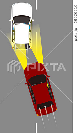 パッシングするあおり運転.ベクター素材. パッシングするあおり運転.ベクター素材. 59626216