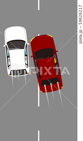 幅寄せする煽り運転 ベクター素材 のイラスト素材