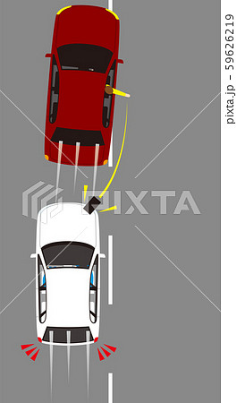 物を投げつける煽り運転 ベクター素材 のイラスト素材