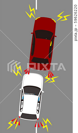 急ブレーキをかけるあおり運転.ベクター素材. 急ブレーキをかけるあおり運転.ベクター素材. 59626220