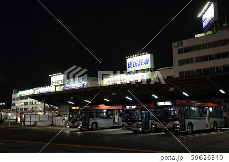 新潟 新潟市 新潟駅万代口バスターミナル 夜景 新潟 新潟市 新潟駅万代口バスターミナル 夜景 59626340