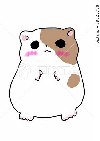 立っているゴールデンハムスターのイラスト素材