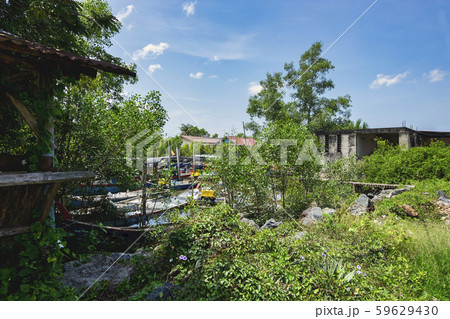 Beautiful rural scenery, fisherman boat moored Beautiful rural scenery, fisherman boat moored 59629430