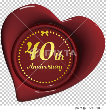 Vector illustration design ai eps mark icon luxury, heart-shaped sealing wax 59629833