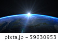 地球　CG　日本　ライジングサン 3D 　光センター 59630953