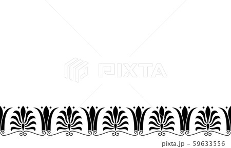 シームレスなパルメット文様の背景イラスト 59633556